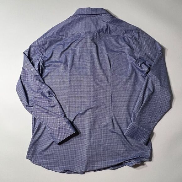 Mizzen + Main Mens XXL Trim Fit Long Sleeve Button Up Performance Shirt Gingham - Picture 7 of 10